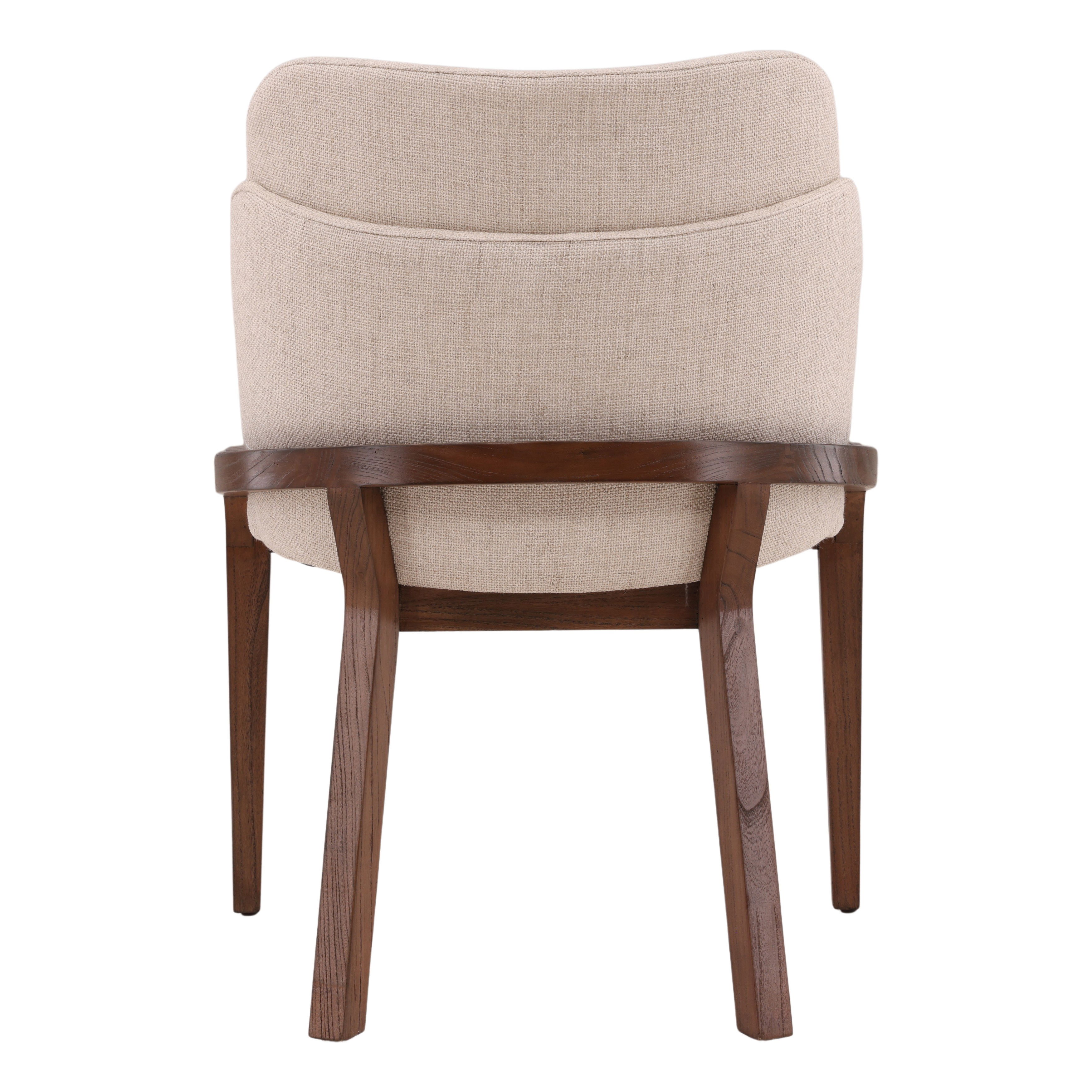 Jacquelyn Dining Chair Brown, by Dovetail, 23" width x 32.75" height x 23.5" depth View 4