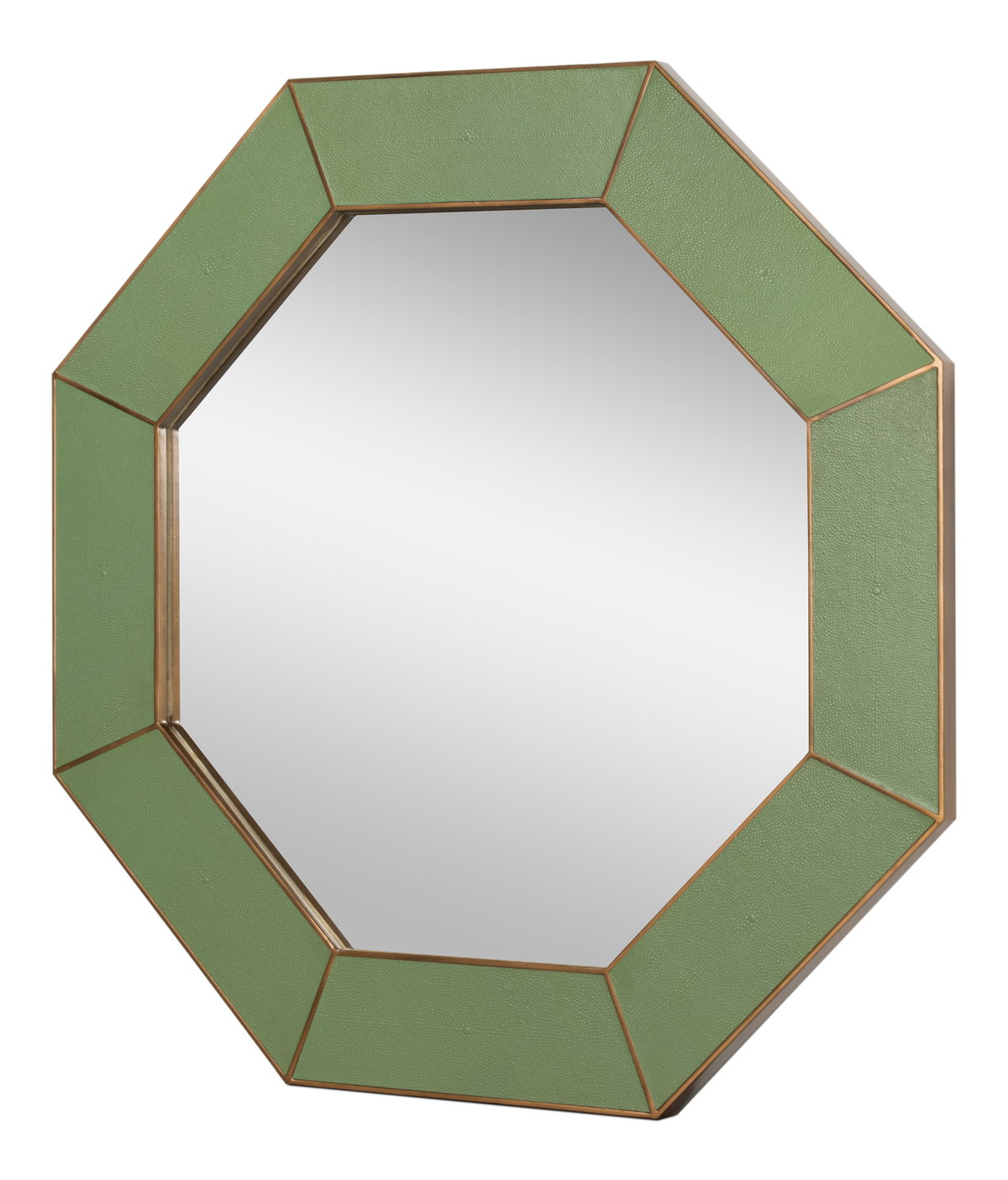 Eleanor Mirror Shagreen Watercress, by Sarreid, 1" length x 2'8" width x 2'8" height View 2