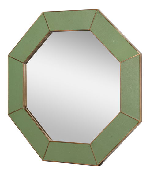 Eleanor Mirror,Shagreen,Watercress