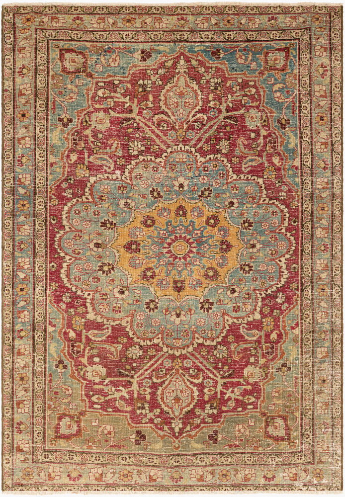 Antique One of a Kind Handmade Rug, by Surya, 5'11" length x 4'1" width