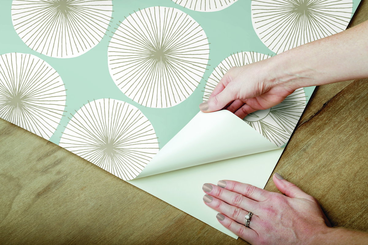 Soho Starburst Light Blue Peel & Stick Wallpaper, by York Wall, 20' length x 1'8.5" width x 0.02" depth View 5