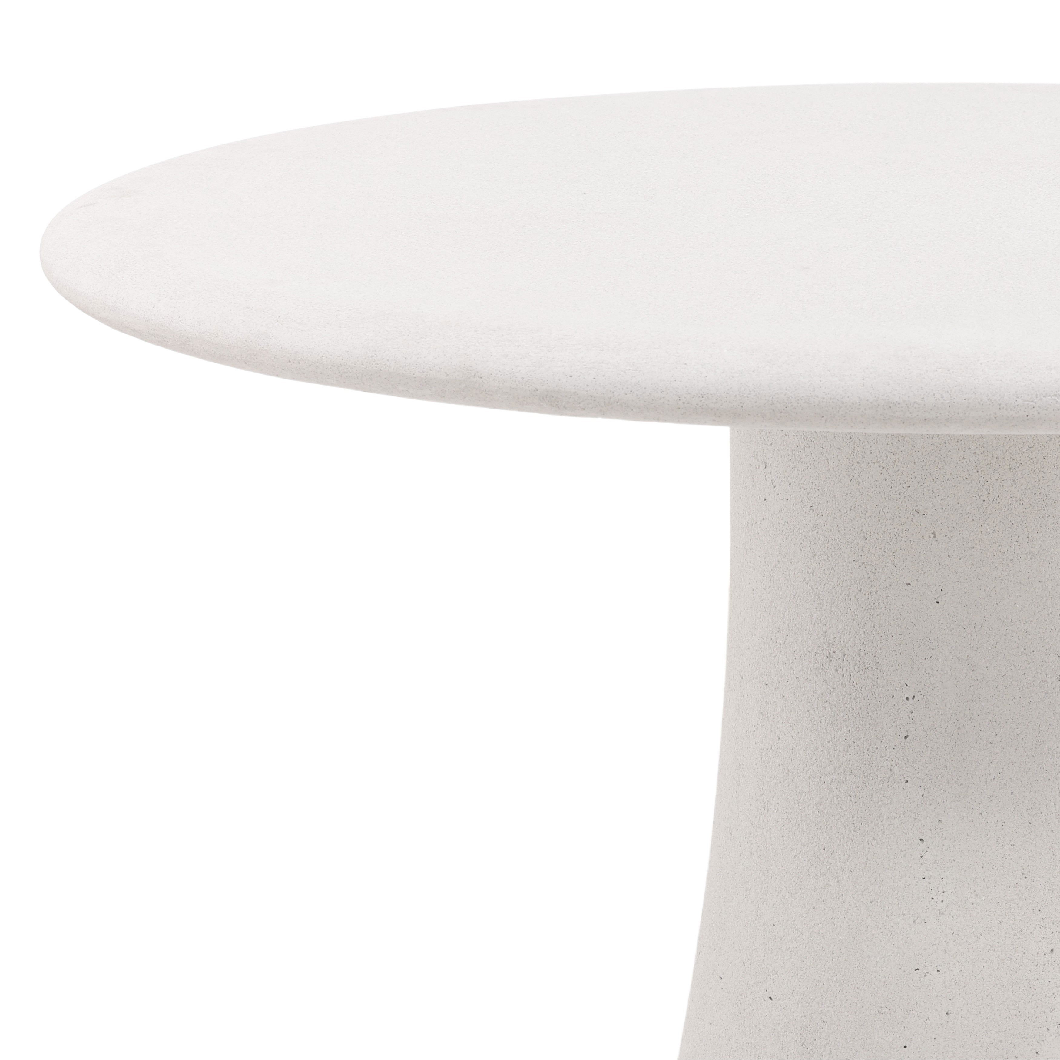 Jemina Outdoor Dining Table White, by Dovetail, 48" width x 30" height x 48" diameter x 48" depth View 3