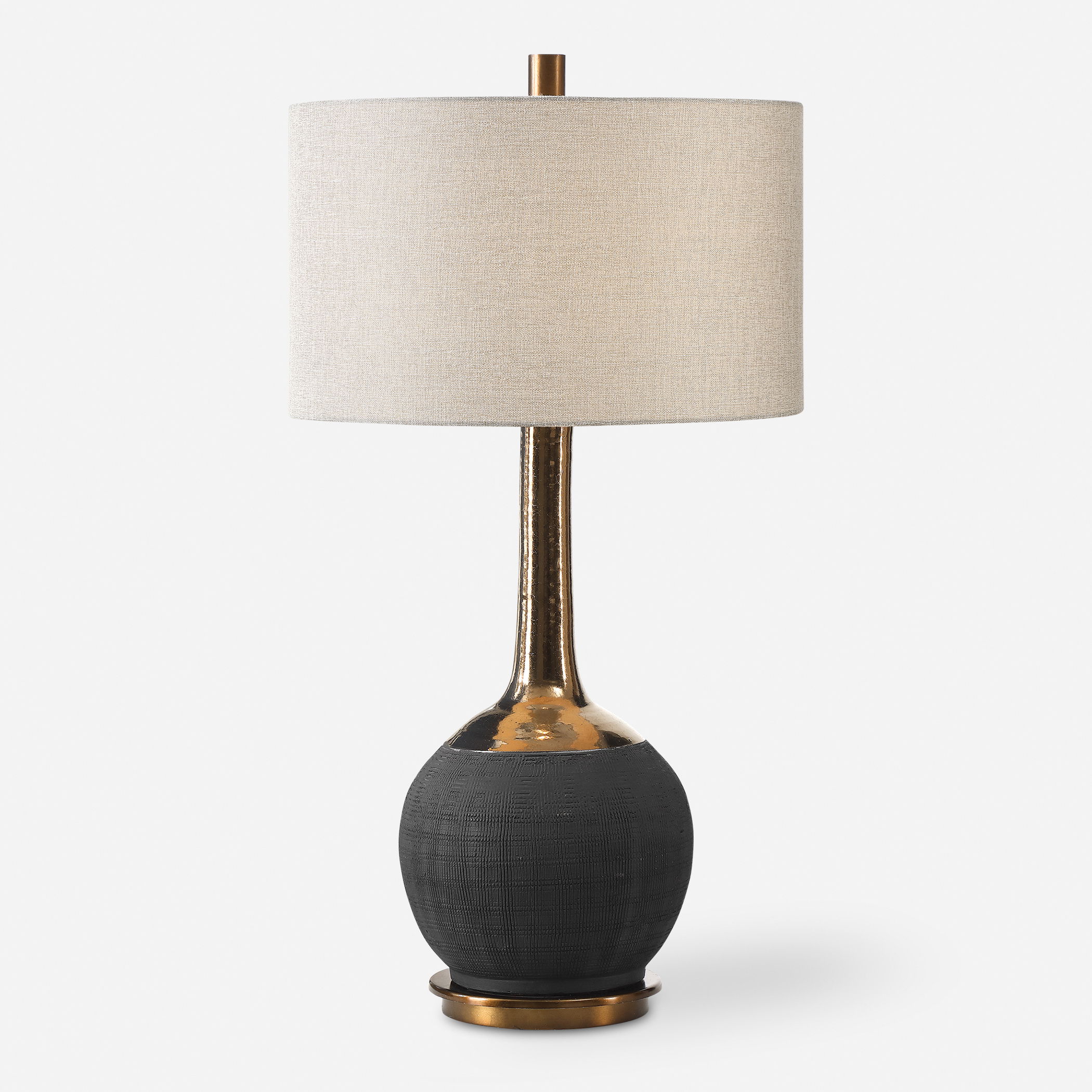 Arnav Textured Black Lamp large image 