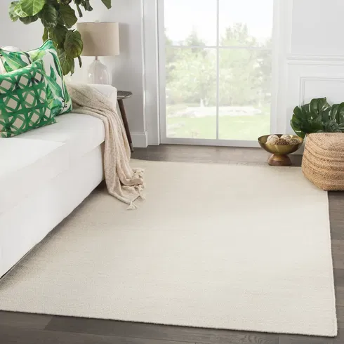 Jaipur Living Eulalia Handmade Geometric Cream Ivory Area Rug