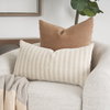 Jace 14x26 Cream with Beige Stripe Lumbar Decorative Pillow Cover, by Mercana, 14" length x 26" width x 0.2" height thumbnail 3