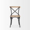 Etienne Light Brown Wood with Iron Metal Dining Chair, by Mercana, 20.5" length x 19.5" width x 35.5" height thumbnail 4