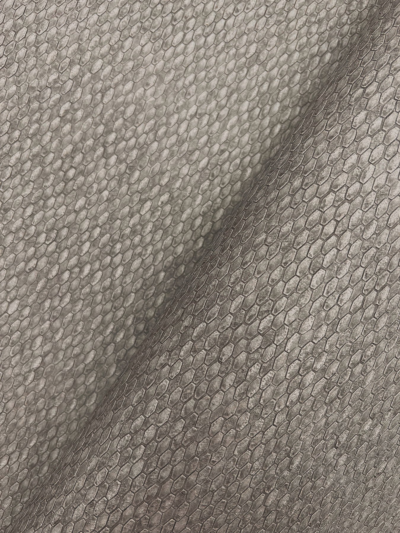 Stretched Hexagons Dark Silver Wallpaper, by York Wall, 33' length x 1'8.8" width x 0.02" depth View 4