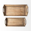 Tawny (Set of 2) Natural Wooden Trays, Decorative Tray by Mercana, 24.8" length x 11.81" width x 3.66" height thumbnail 8