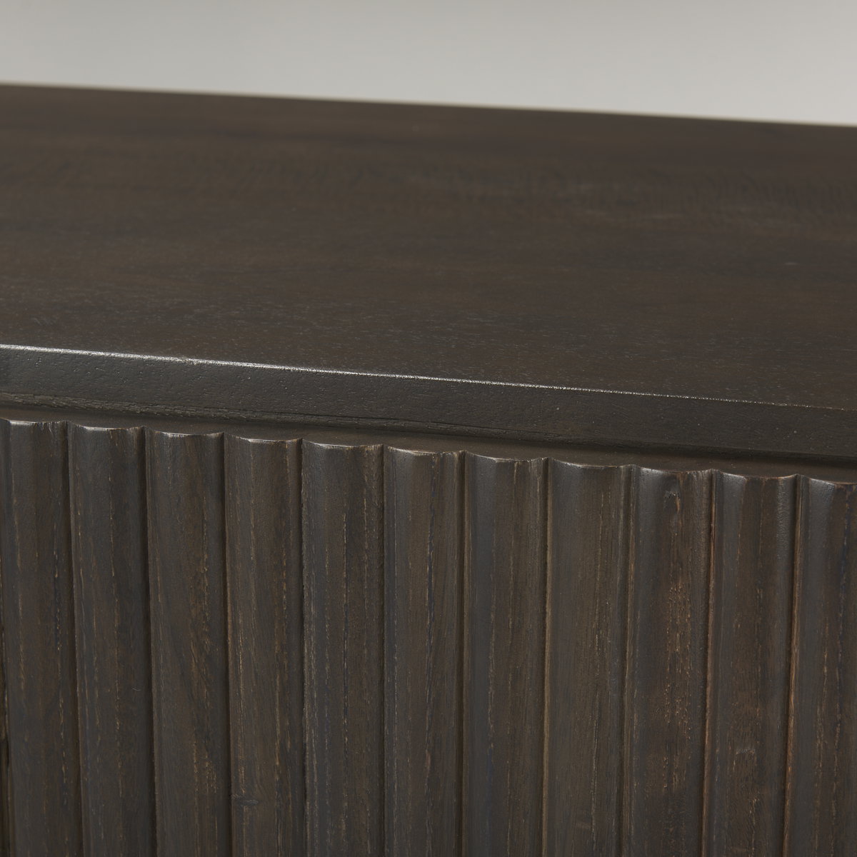 Terra 72L x 18W x 32H Dark Brown Wood Fluted Sideboard, Sideboards & Buffet by Mercana, 72" length x 19" width x 32" height View 10
