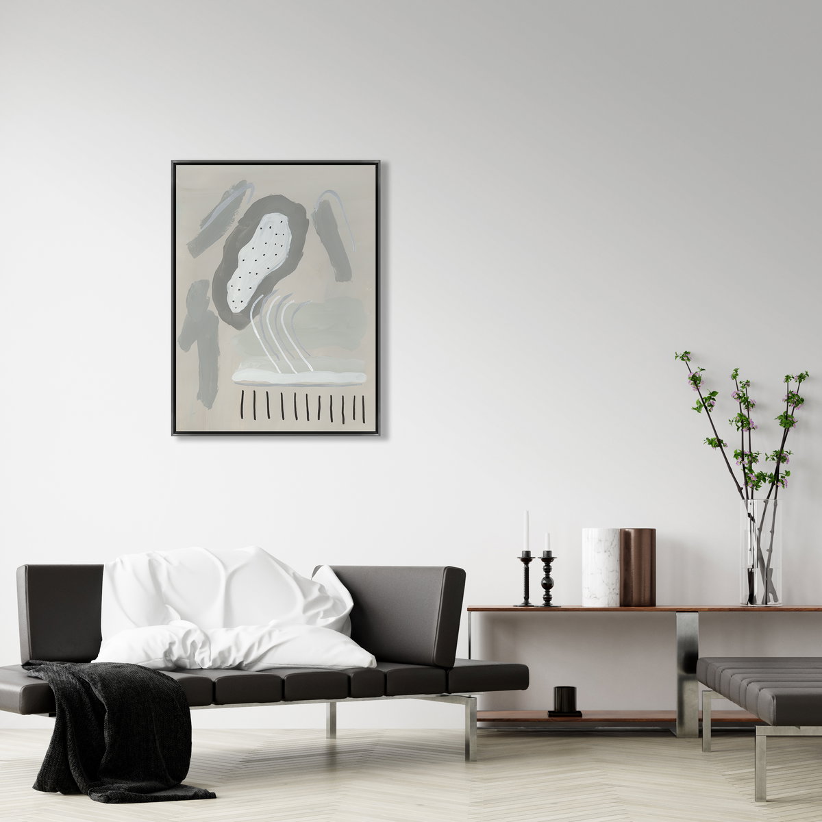 25.5 x 33.5 Grayish Shape I, Art by Leftbank Art, 25.5" width x 33.5" height View 2
