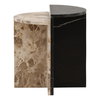 Harrington Nesting Table Set of 2 Black Cream, Side & End Table by Dovetail, 20" width x 22" height x 10" depth thumbnail 2