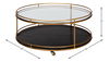 Trolley Round Cocktail Table, Coffee Table by Sarreid, 42" length x 42" width x 17" height thumbnail 13