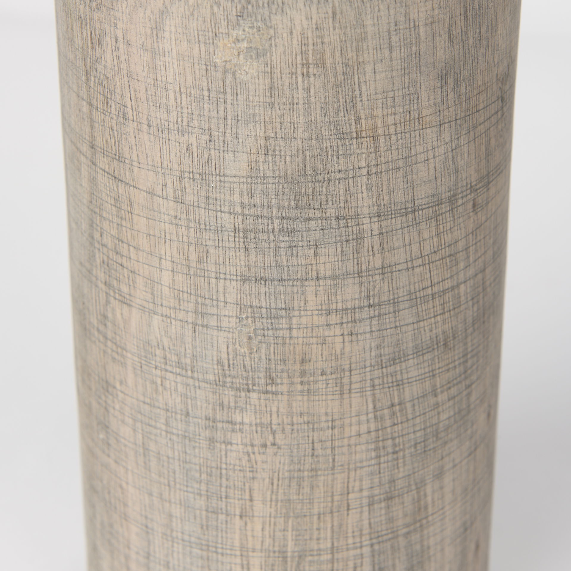 Knox Medium Gray-Wash Wood Decorative Object, by Mercana, 4.5" length x 4.5" width x 10" height View 5