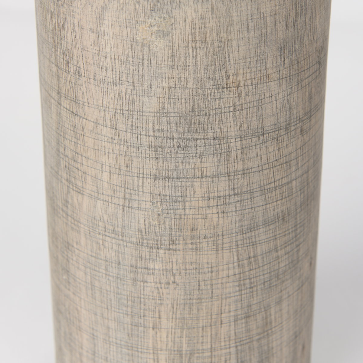 Knox Medium Gray-Wash Wood Decorative Object, by Mercana, 4.5" length x 4.5" width x 10" height View 5