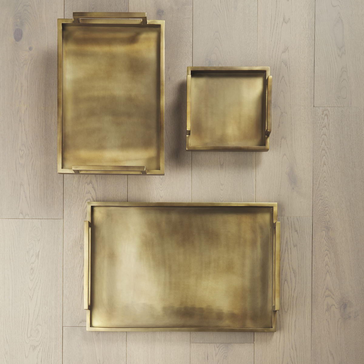 Shay Aluminium Tray - Small, Decorative Tray by Mercana, 9.5" length x 9.5" width x 3" height View 2