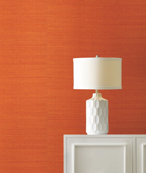 Maguey Sisal Clementine Wallpaper