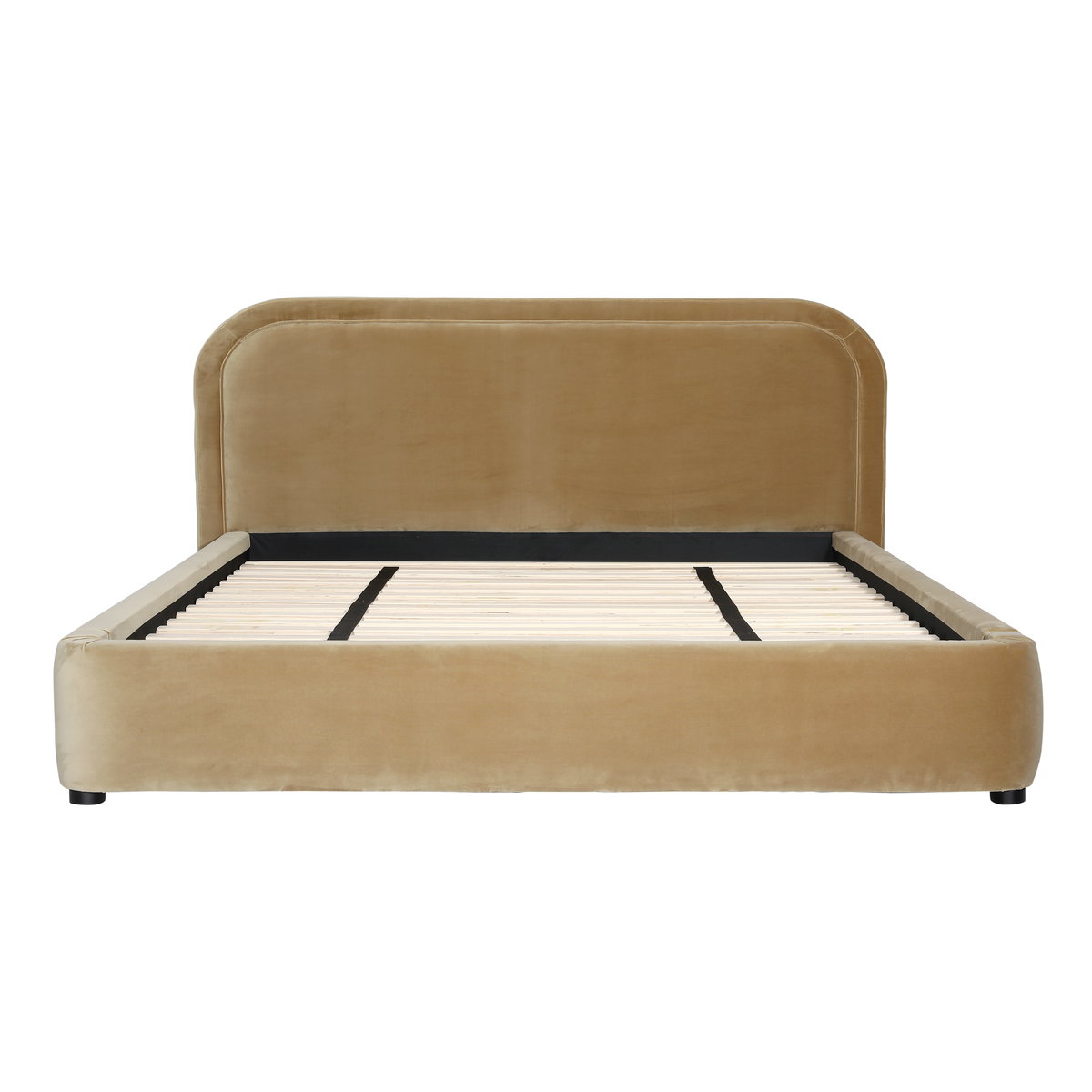 Agi Bed King Camel, by Dovetail, 88" width x 43" height x 89" depth View 2