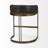Hollyfield Low Back 24.75in Seat Counter Stool | Charcoal Brown, Counter & Bar Stool by Mercana, 20.5" length x 19.7" width x 28.7" height thumbnail 6