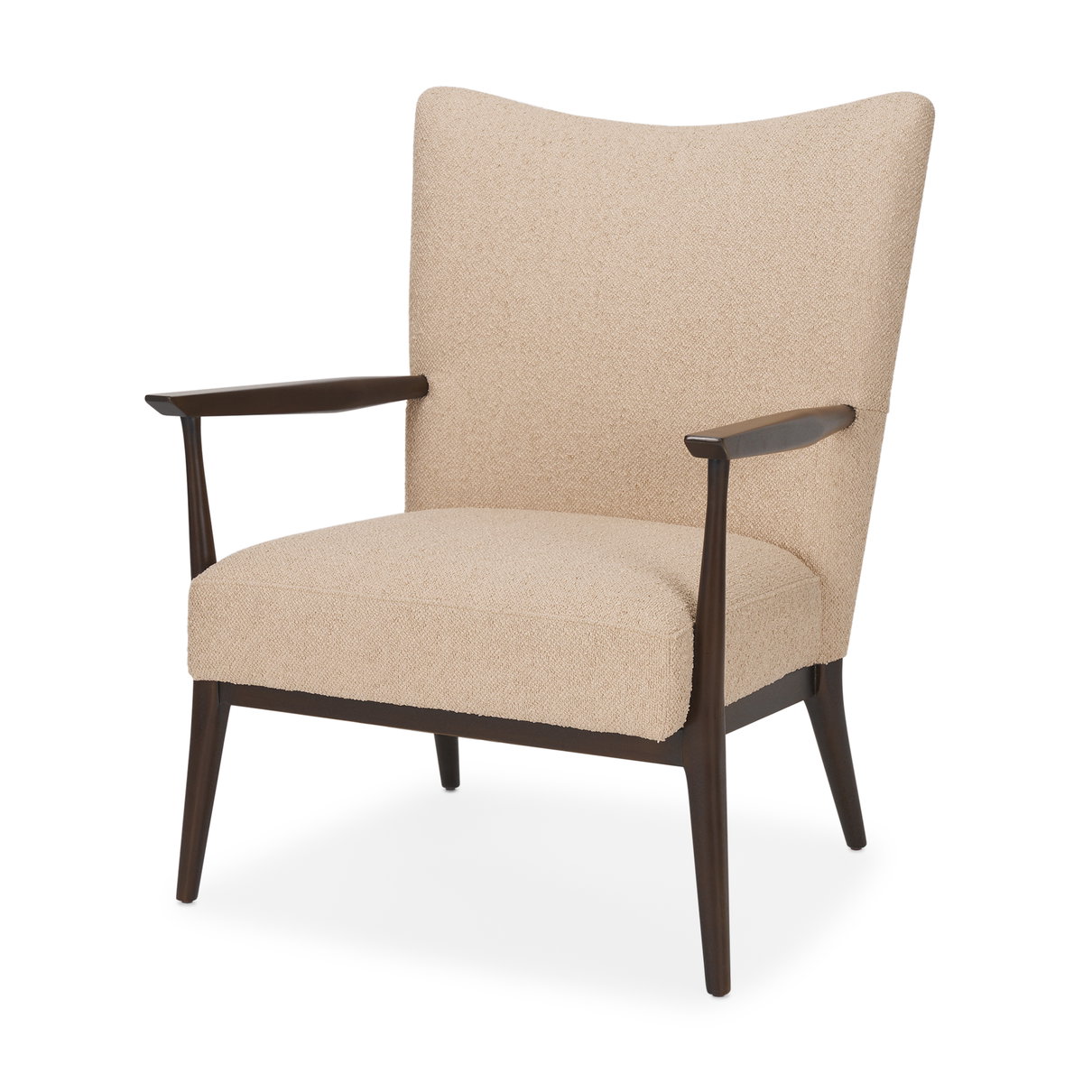 Argent Beige Boucle Accent Chair, by Mercana, 30" length x 29" width x 38" height View 1