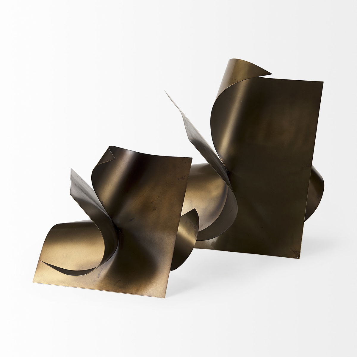 Francesca  Antique Gold Metal Sculptural Decorative Object, by Mercana, 18.11" length x 18.11" width x 18.11" height View 8