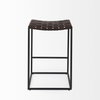 Clarissa Backless 26.25in Seat Counter Stool | Brown Leather with Metal, Counter & Bar Stool by Mercana, 18" length x 16" width x 26" height thumbnail 8