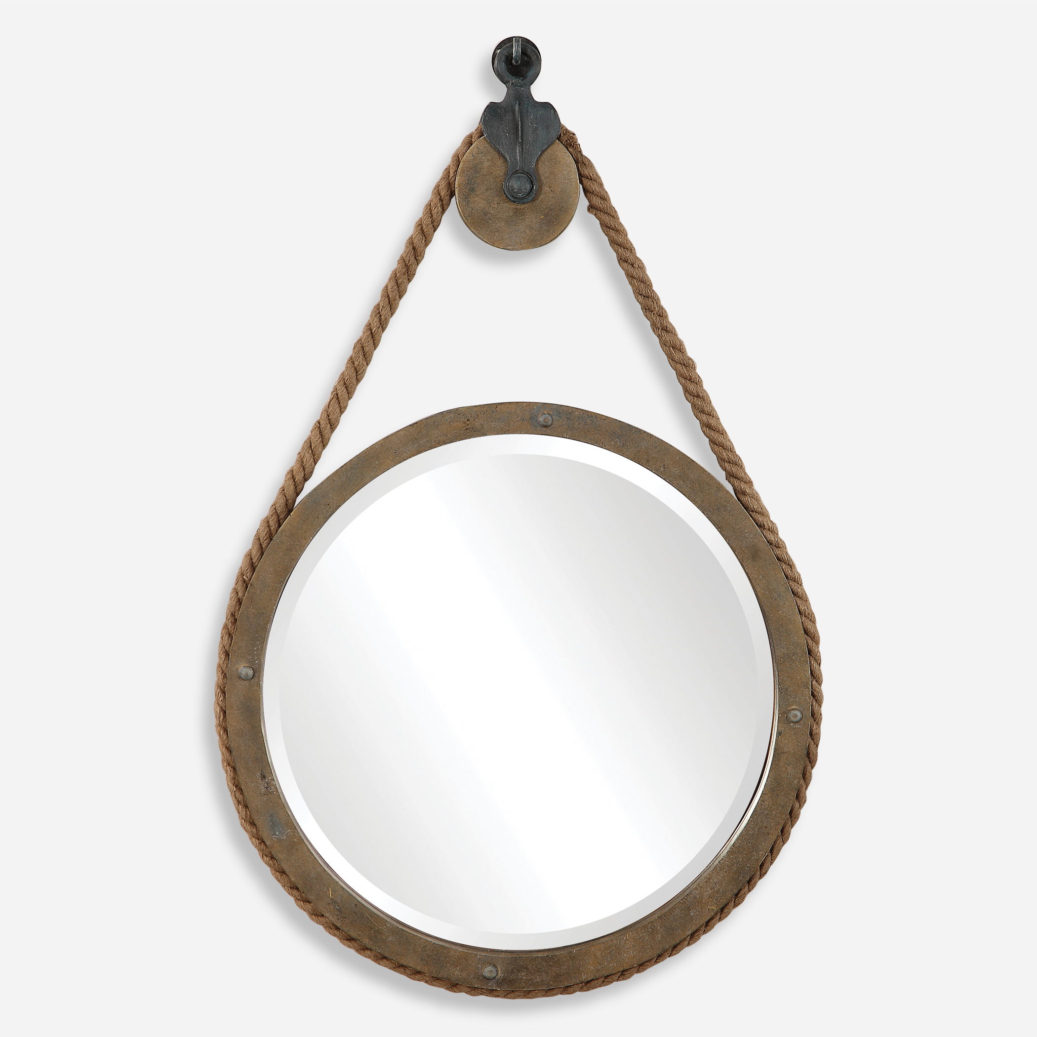 Melton Round Pulley Mirror large image 