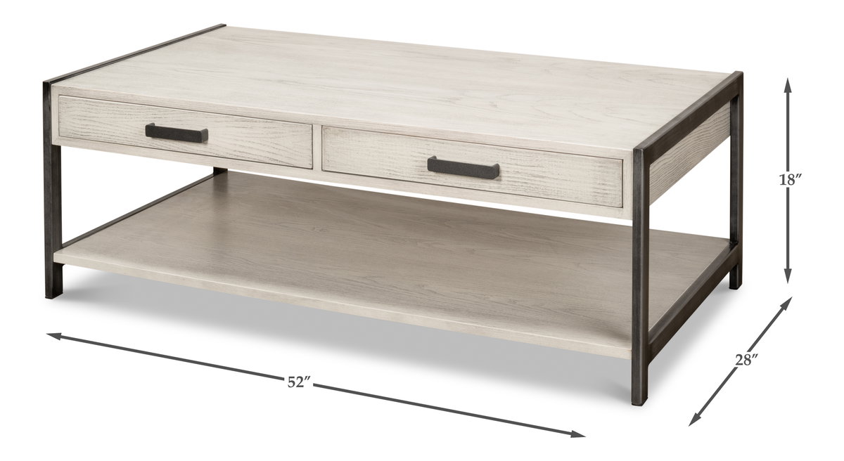 Covet Cocktail Table, by Sarreid, 2'4" length x 4'4" width x 1'6" height View 13