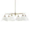 Biddeford 6 Light White Beaded Pendant, Ceiling Light by Uttermost, 36" width x 11" height x 36" diameter thumbnail 3