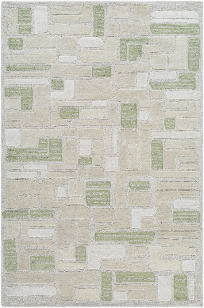 Brook Handmade Rug, by Surya, 1'6" length x 1'6" width