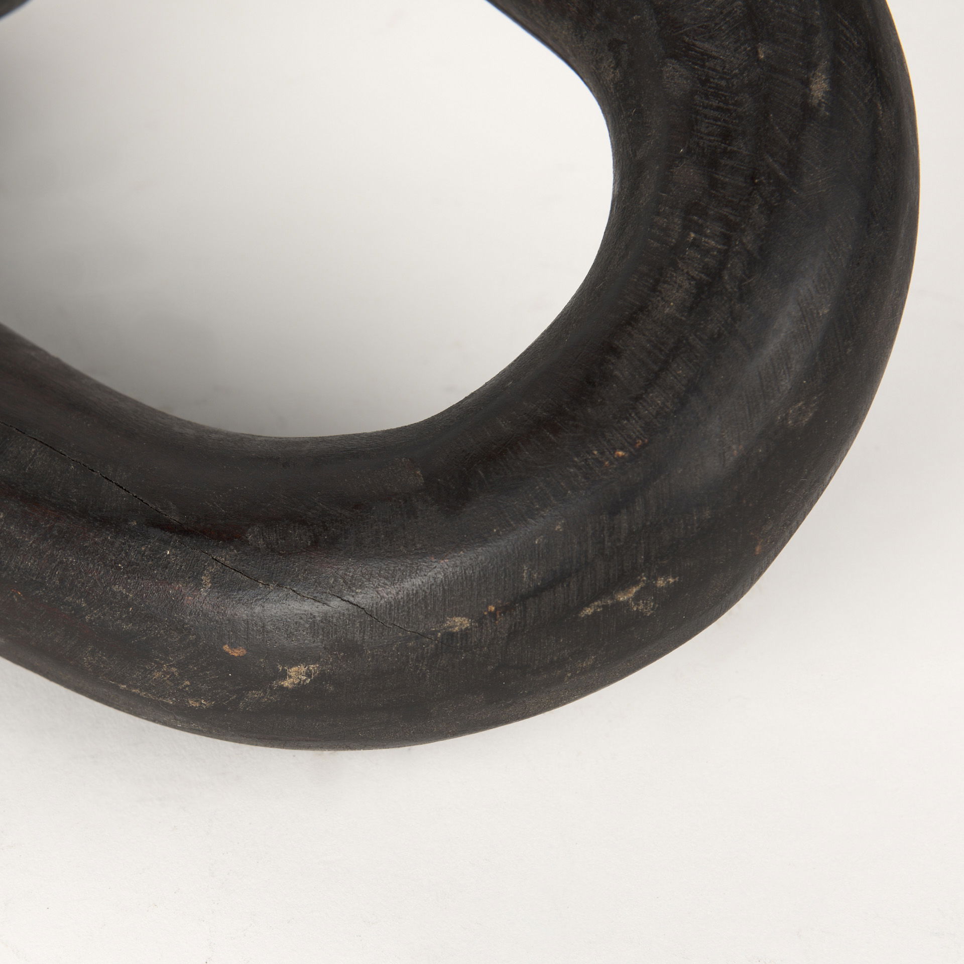 Tayla Large Black-Brown Wood Chain Link, Decorative Object by Mercana, 9.5" length x 2" width x 21" height View 8