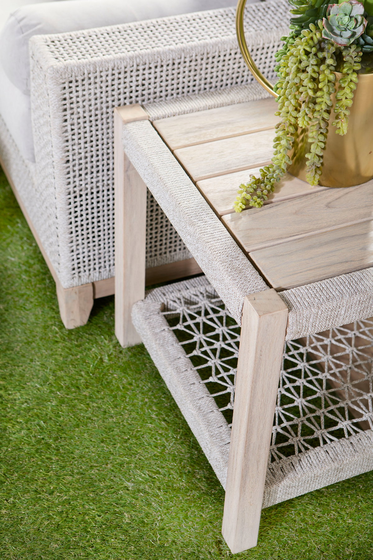 Wrap Outdoor End Table, Side & End Table by Essentials for Living, 21.25" width x 21" height x 21.25" depth View 6