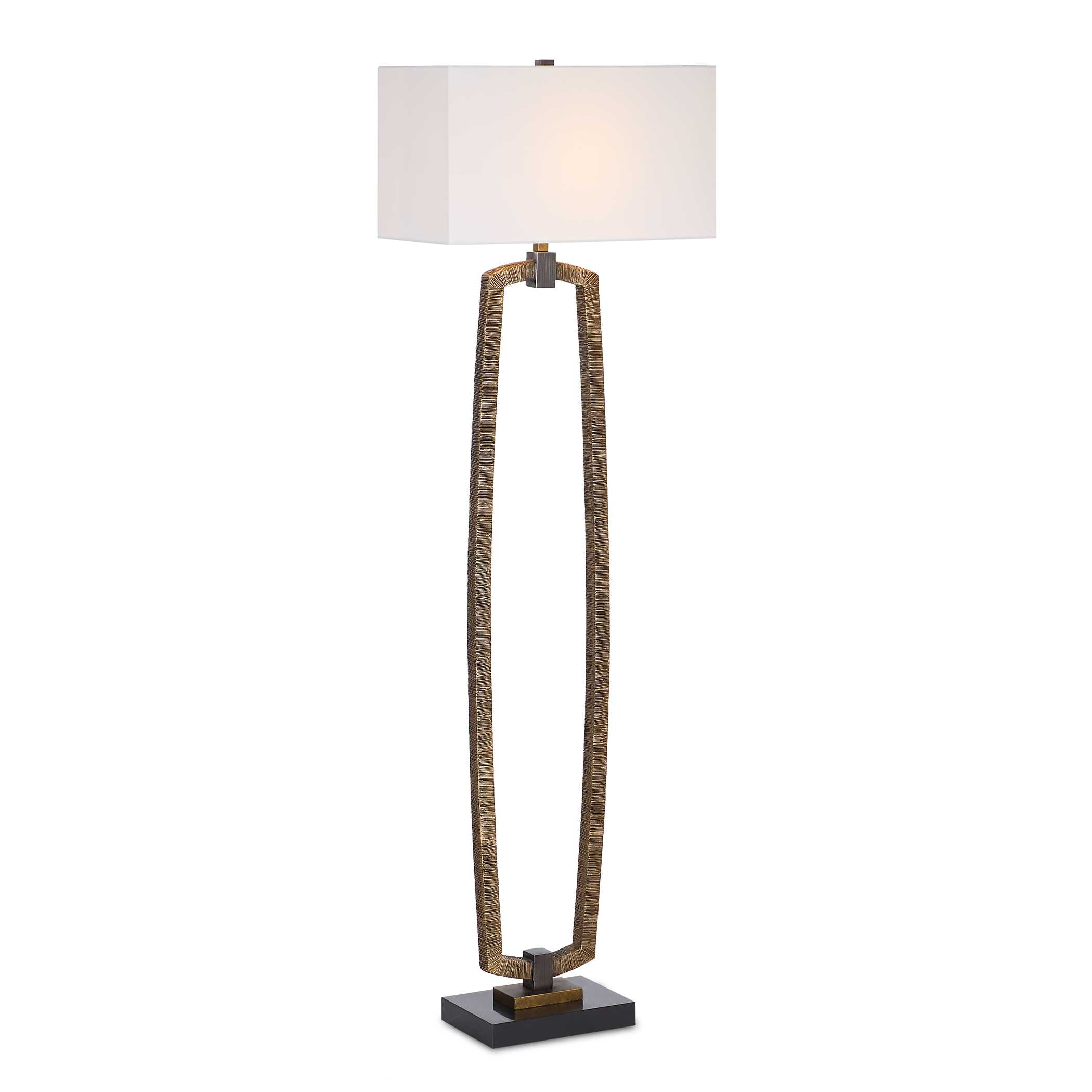 Relic Gold Floor Lamp, by Uttermost, 19" width x 63.5" height x 11" depth View 1