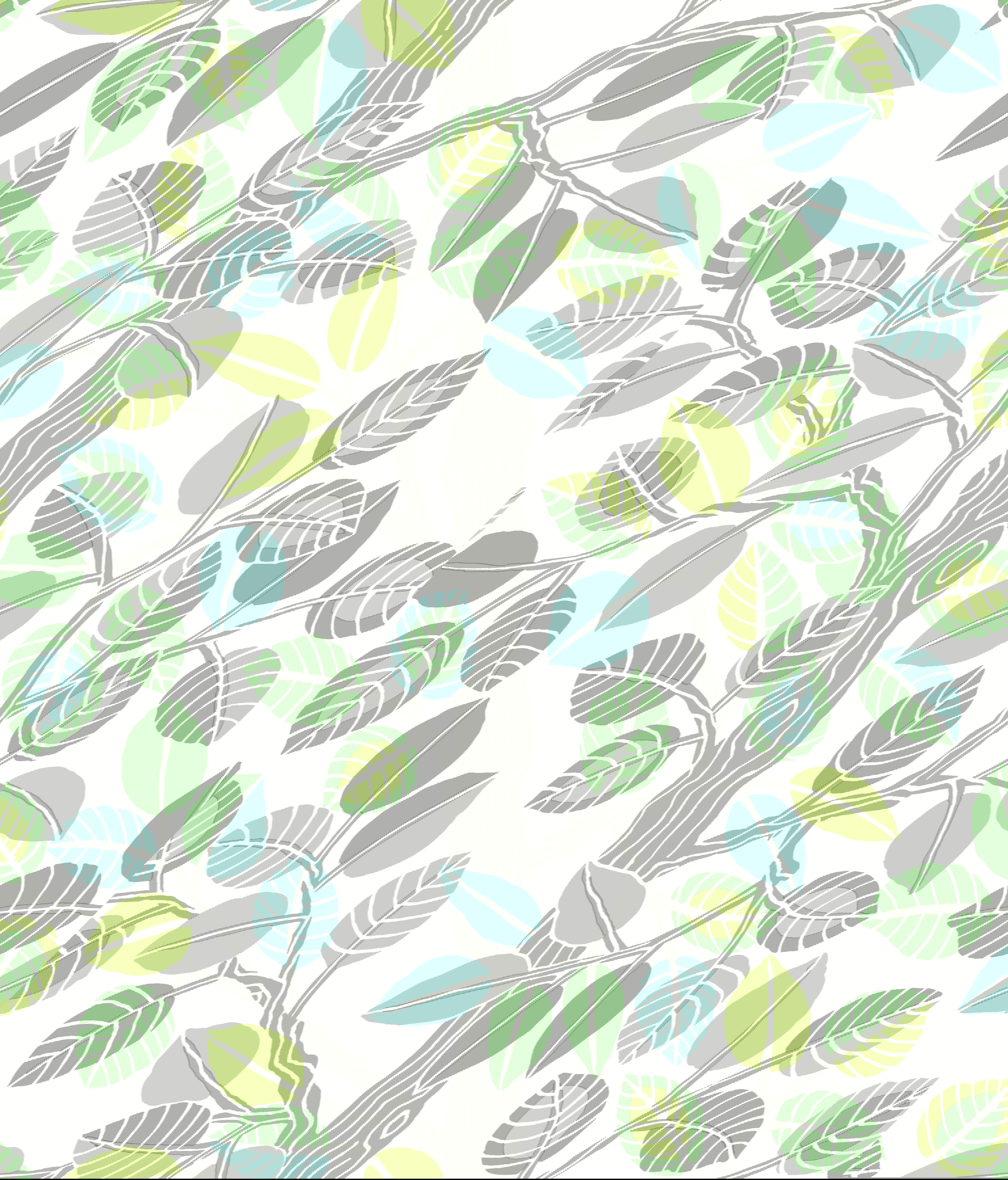 Forest Leaves Green Peel & Stick Wallpaper large image 