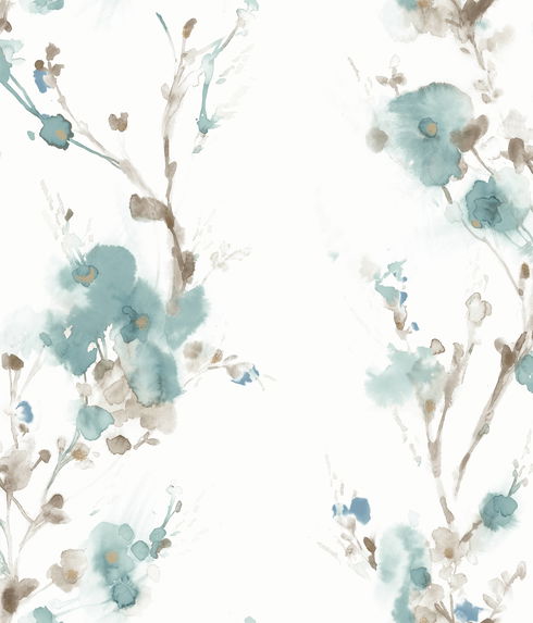 Charm Teal Peel & Stick Wallpaper