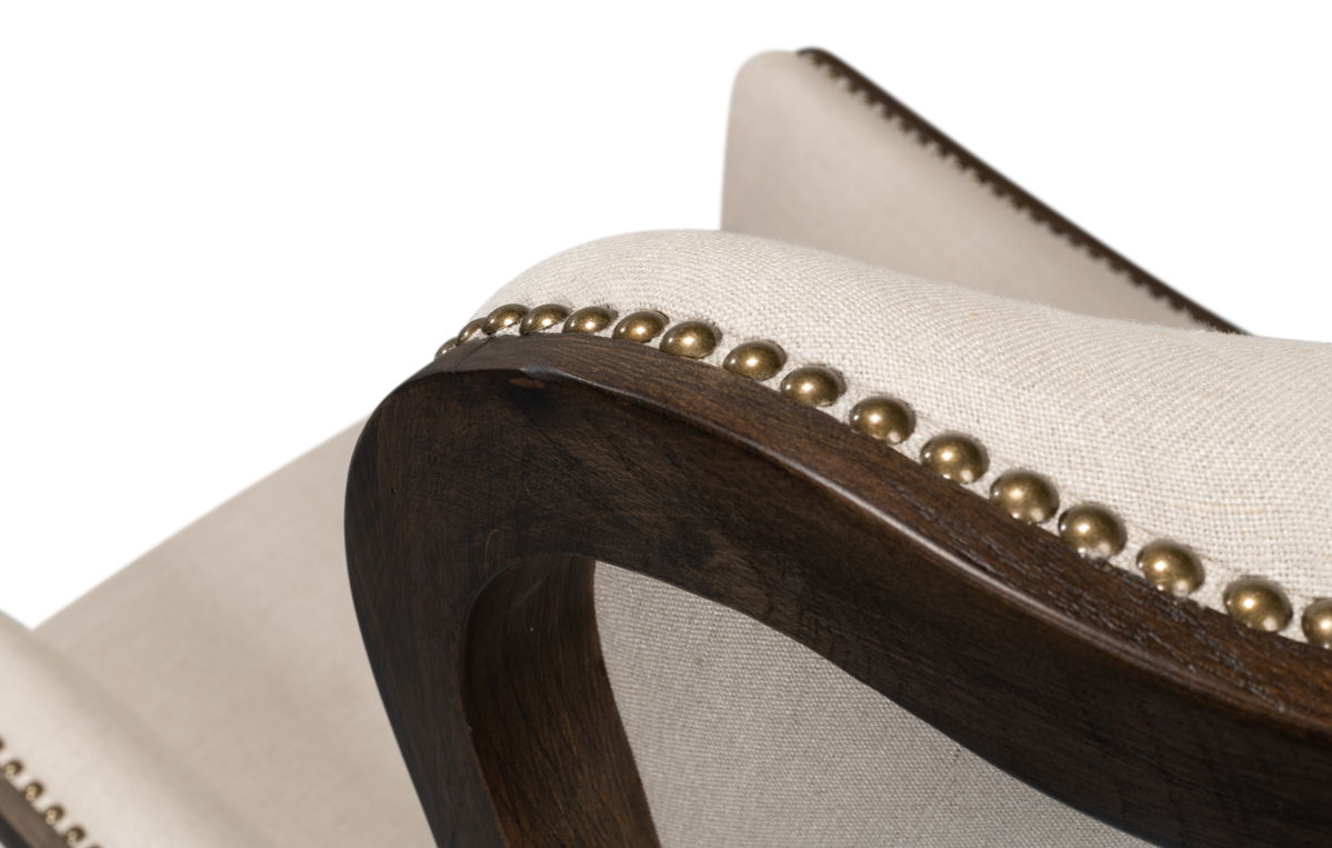 Nolan Chair, by Sarreid, 2'9" length x 2'7" width x 3'9" height View 7