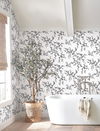 Creeping Fig Vine Black & White Wallpaper thumbnail 2