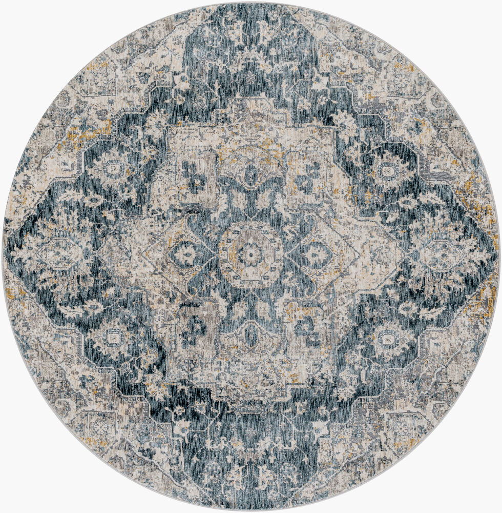 Cardiff Machine Woven Rug, by Surya, 5'2.99" length x 5'2.99" width