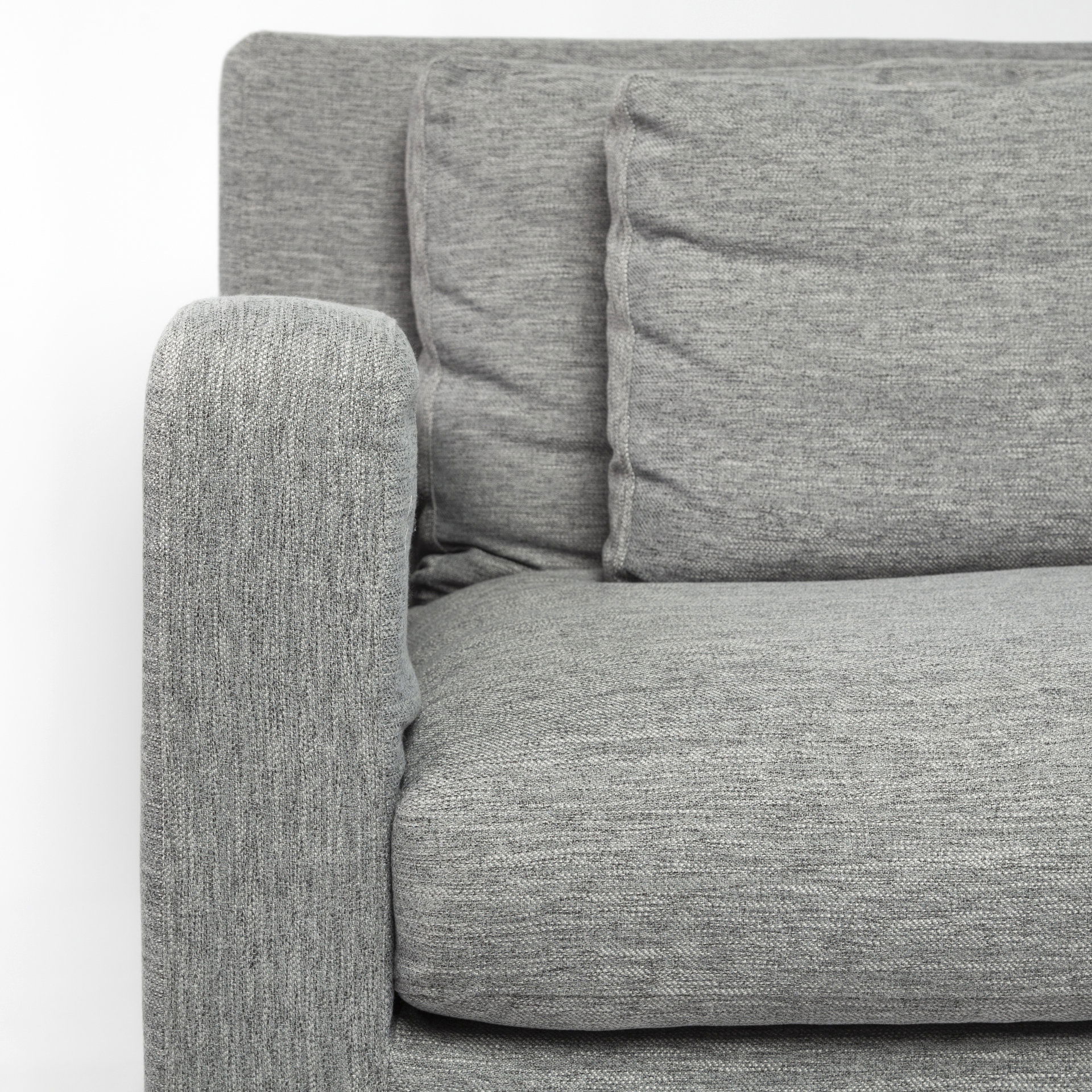 Denly III 38 X 38.25 X 34.5 Castlerock Gray Slipcover Upholstered Arm Chair, Accent Chair by Mercana, 38" length x 38.25" width x 34.5" height View 7