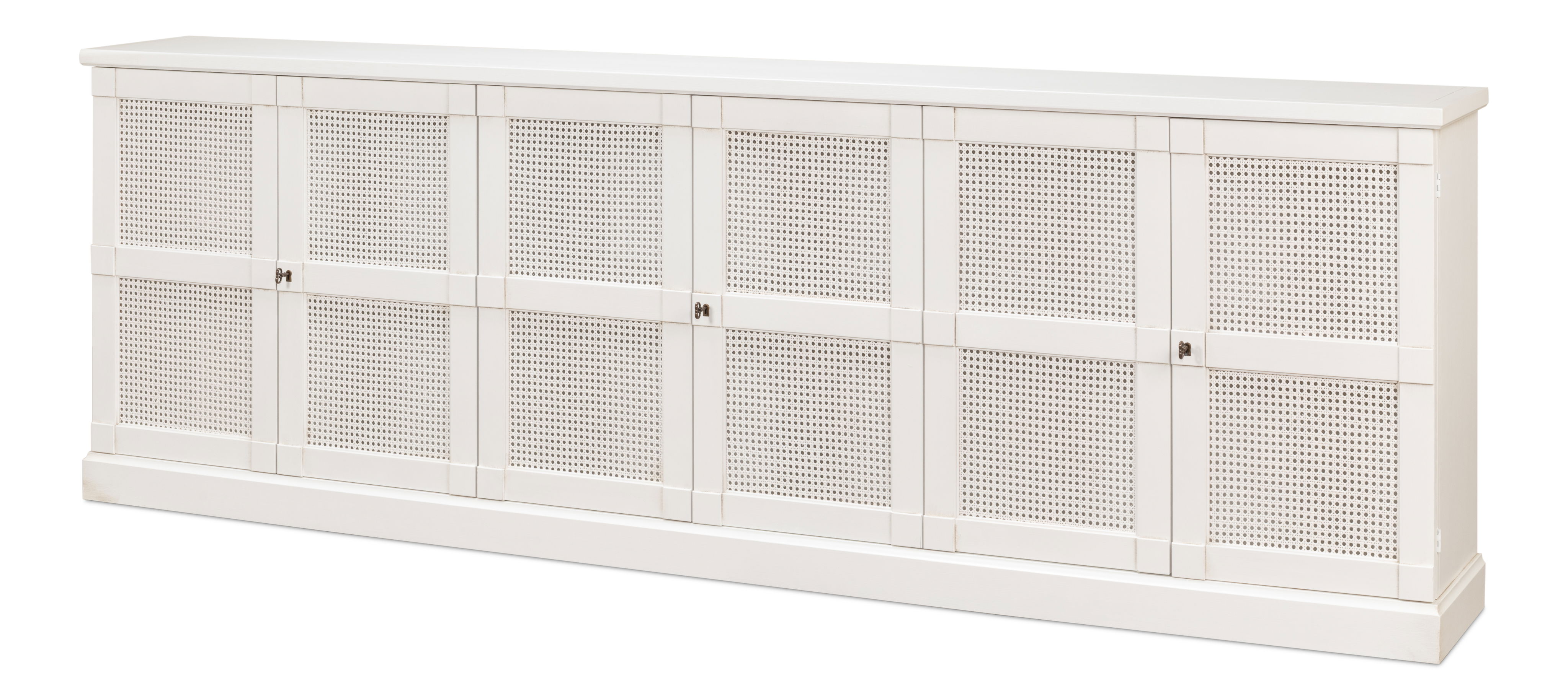 Luciana 6 Cane Dr Buffet,112',Cortina Wh large image 