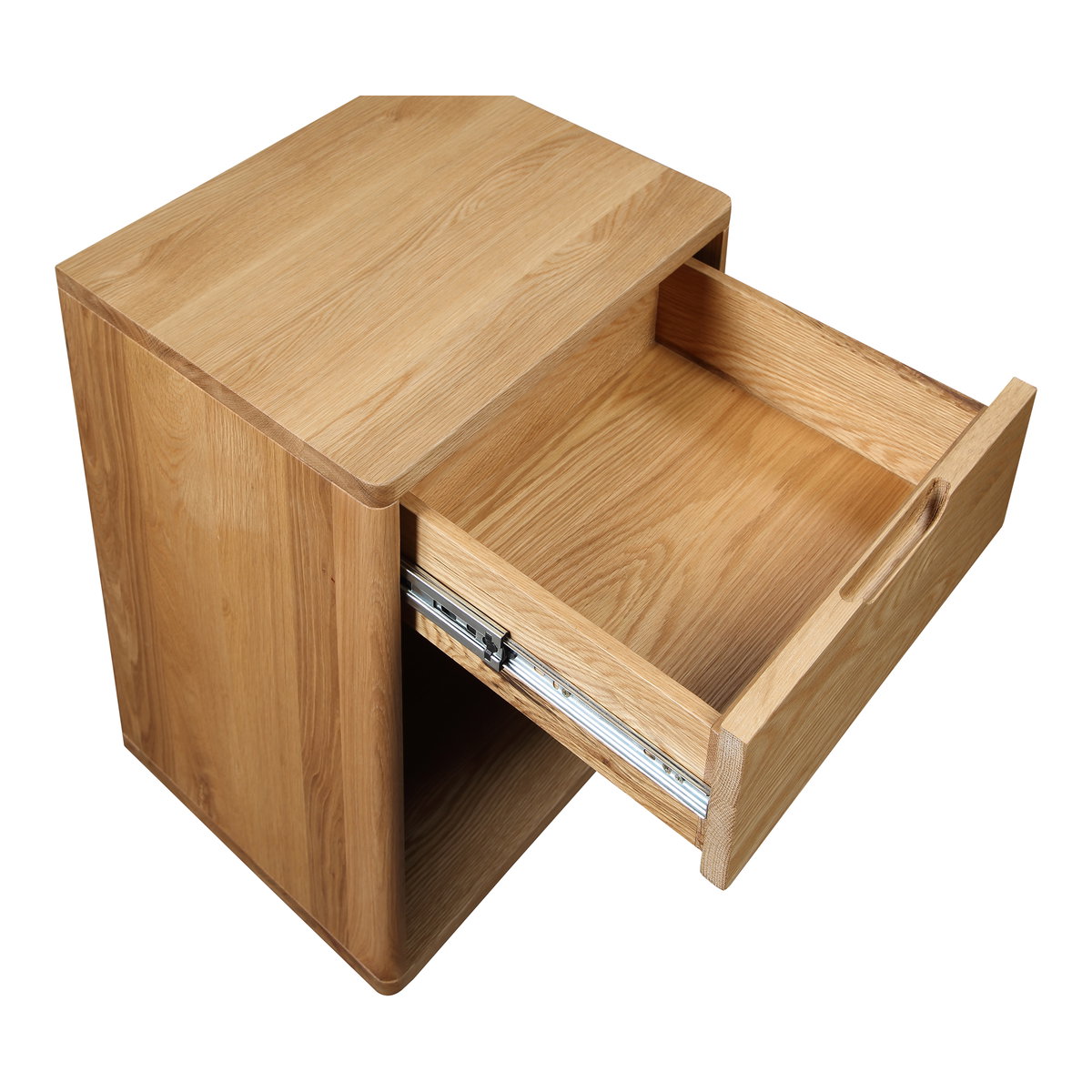 Osamu Nightstand Natural Oak, by Moe's Home, 17" width x 24" height x 15" depth View 6