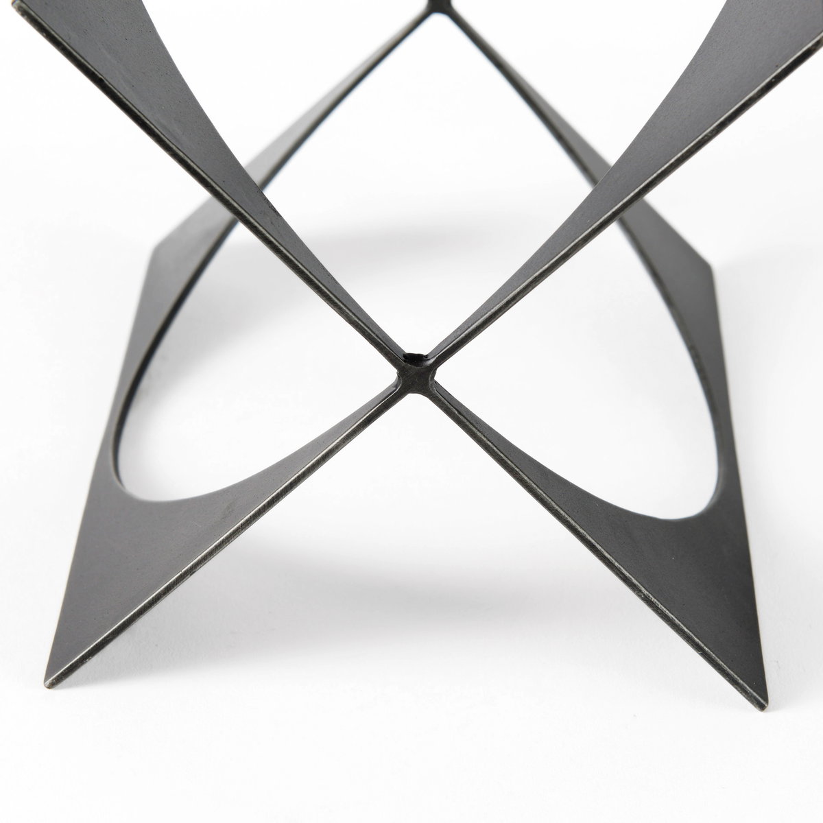 Lima Gunmetal Iron Large Decorative Object, by Mercana, 9.75" length x 9.75" width x 9.75" height View 6