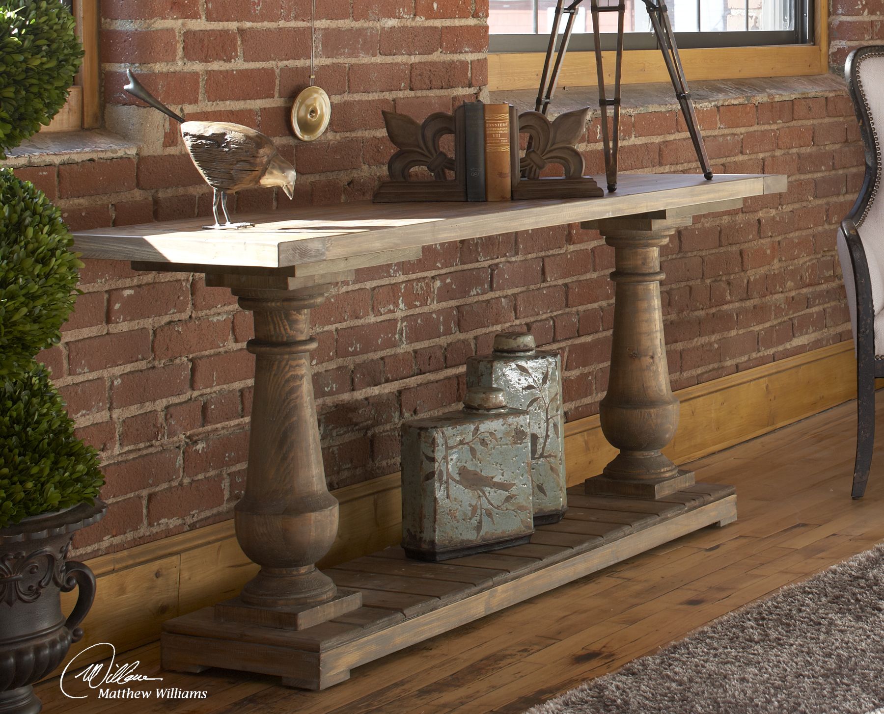 Stratford Rustic Console large image 