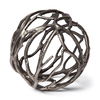 Sphaira II Large 7L x 7W Silver Cast Aluminum Decorative Tree Branch Orb thumbnail 0