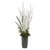 Eterna Orchid Centerpiece & Vase, Artificial Plants & Flower by Uttermost, 19.75" width x 48.5" height x 19.75" depth thumbnail 1