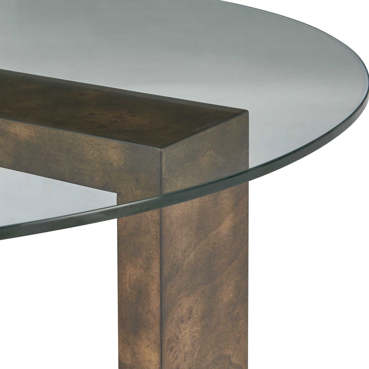 Ignis Round Glass Coffee Table, by Uttermost, 42" width x 16.5" height x 42" depth View 5