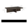 Folke Rectangular Coffee Table Dark Brown, by Moe's Home, 50" width x 13.5" height x 31" depth thumbnail 9