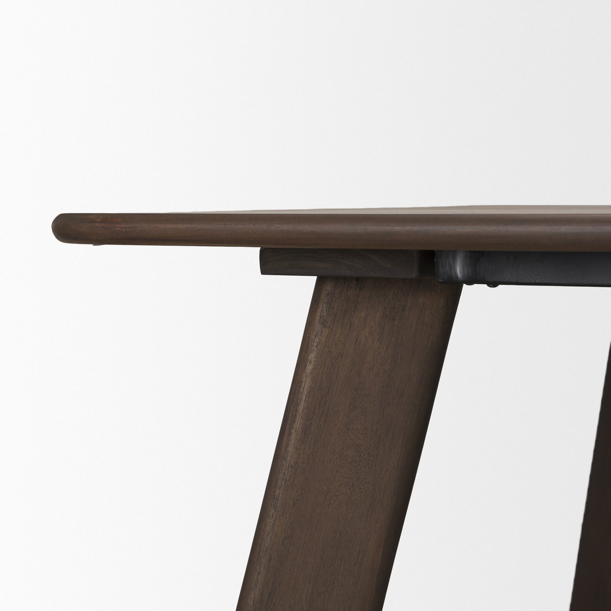 Welborn 72' Dark Brown Wood Rectangular Dining Table, by Mercana, 72" length x 40" width x 30" height View 9