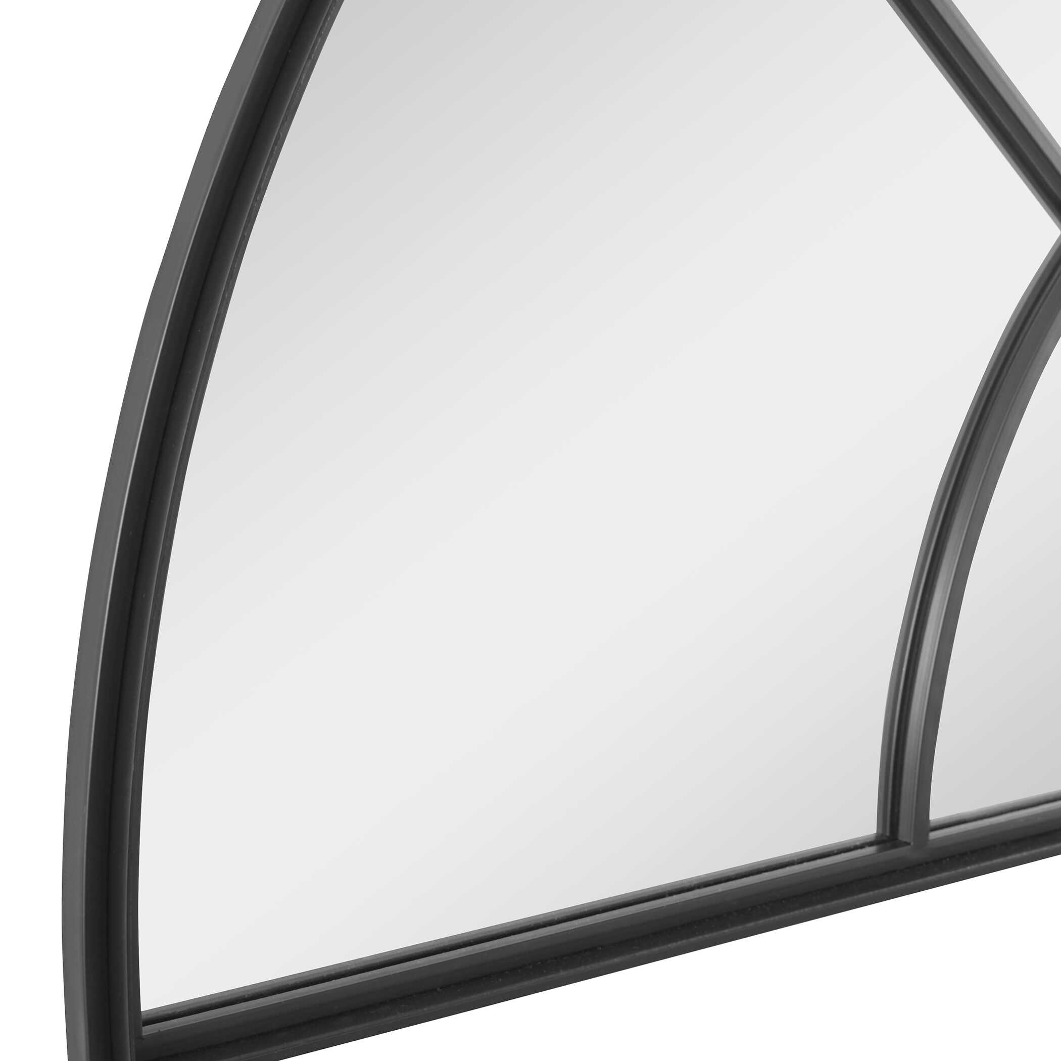 Rousseau Iron Window Arch Mirror, by Uttermost, 60" width x 30.5" height x 1.37" depth View 7