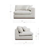 Rue Right Arm Facing Chair Off White, Sectional Sofa by Moe's Home, 47.6" width x 23.6" height x 41" depth thumbnail 11
