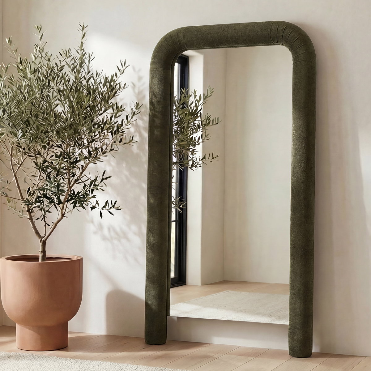 Ellison Mirror Olive, by Moe's Home, 40" width x 72" height x 3.5" depth View 5